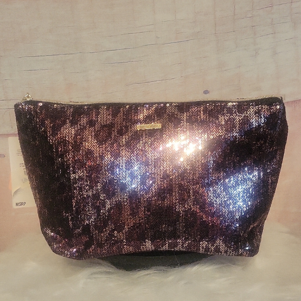 Juicy Couture Leopard Sequins Cosmetic Bag